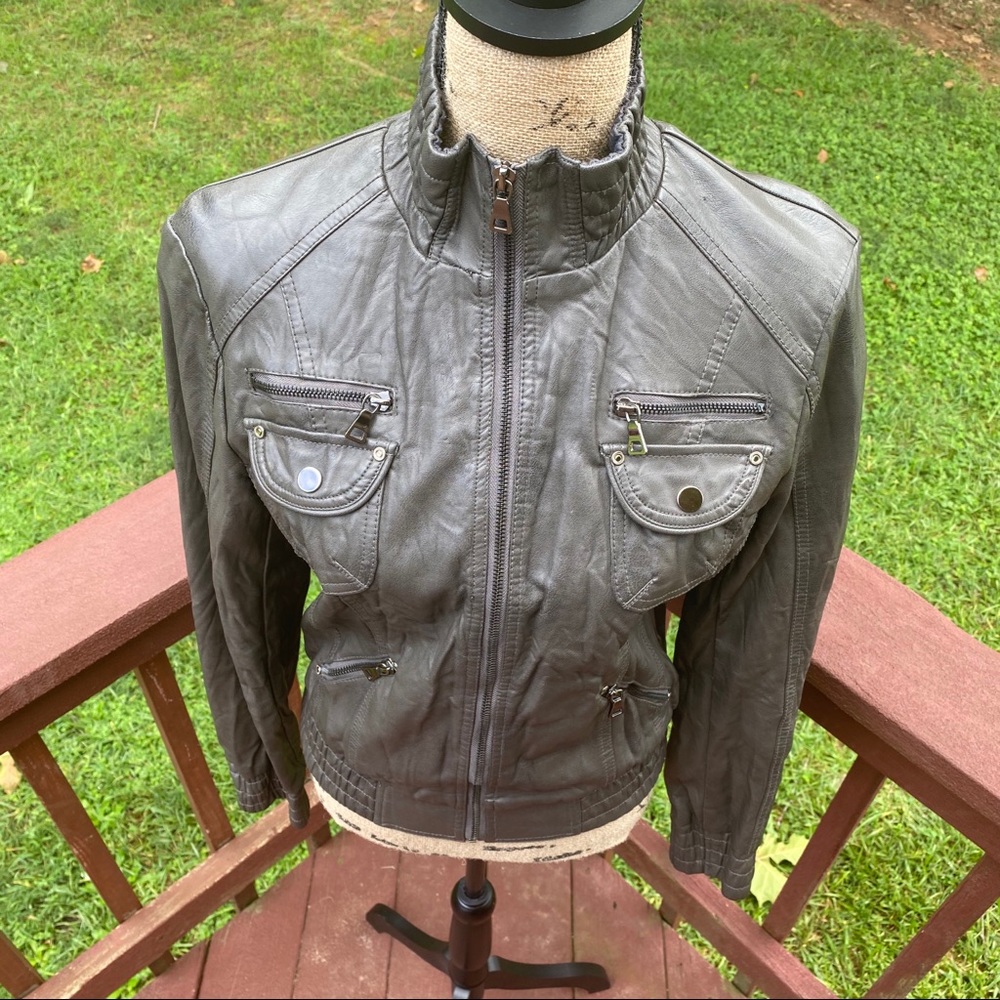 ❌SOLD❌ Aldo Vintage Moto Zip Jacket - Picture 2 of 16